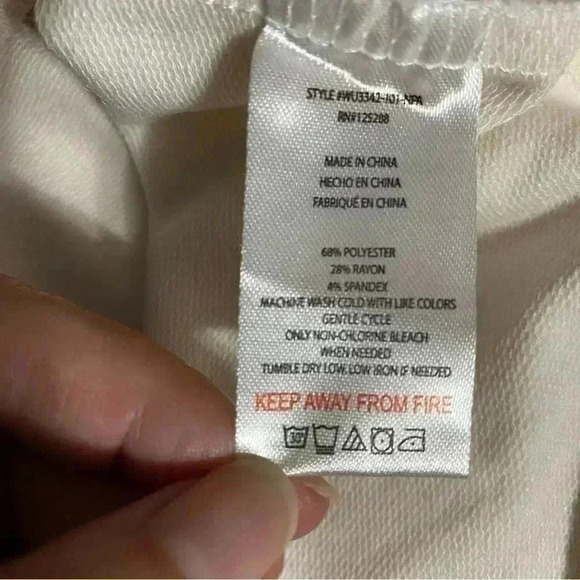 Rae Dunn Women’s Small Sea Salt Drop Shoulder “BLESSED” Graphic Sweatshirt NWT - Picture 5 of 6